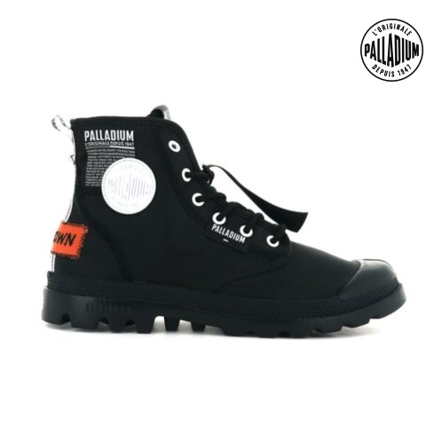 Dámské Boty Palladium Pampa Lite Overlab Černé | CZ BLY-43E